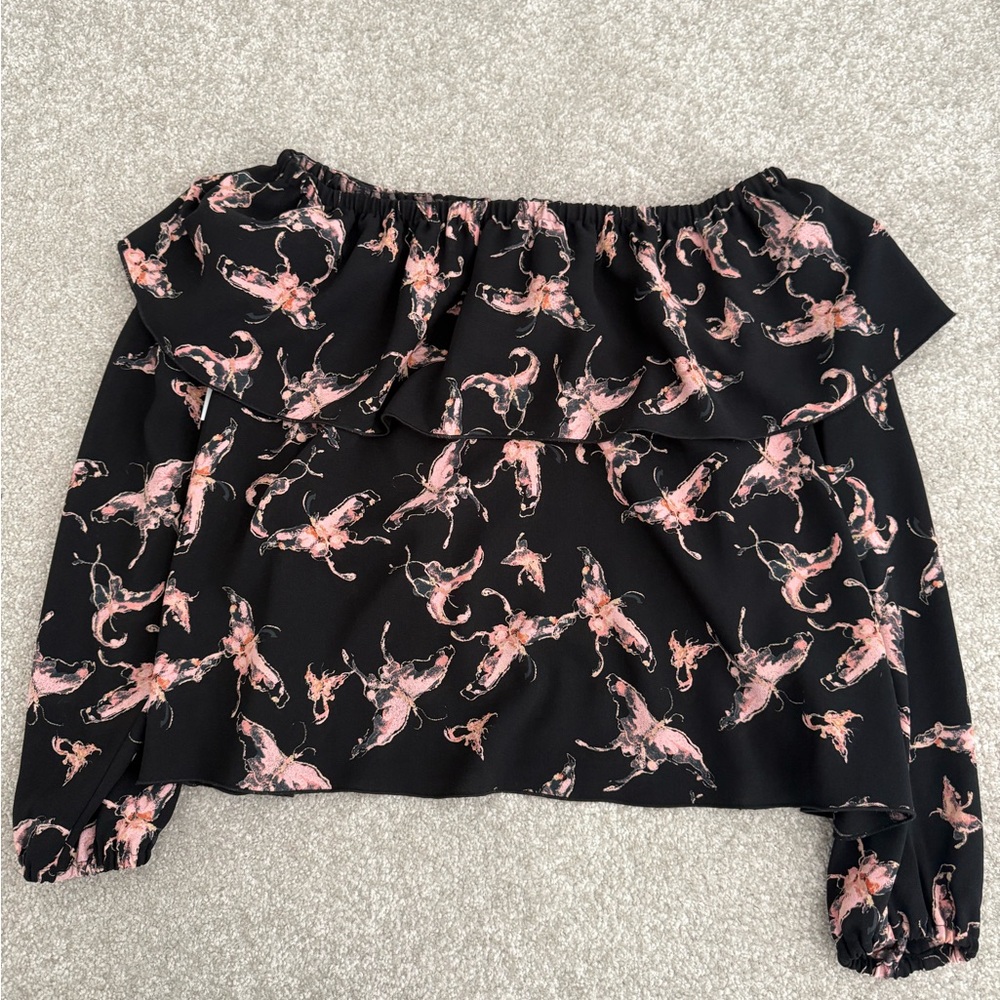 Wilfred Black and Pink Floral Top